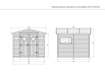 Domek ogrodowy narzędziowy bez podłogi MAXI 264x262