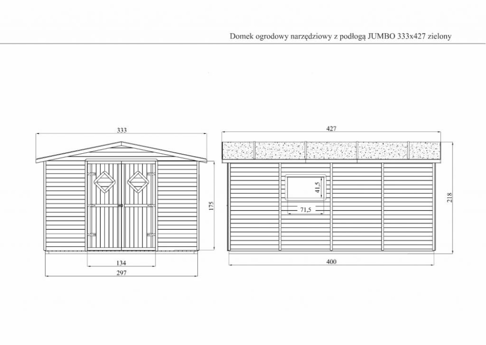Domek Ogrodowy Narzędziowy Z Podłogą Jumbo 333x427 Brązowy