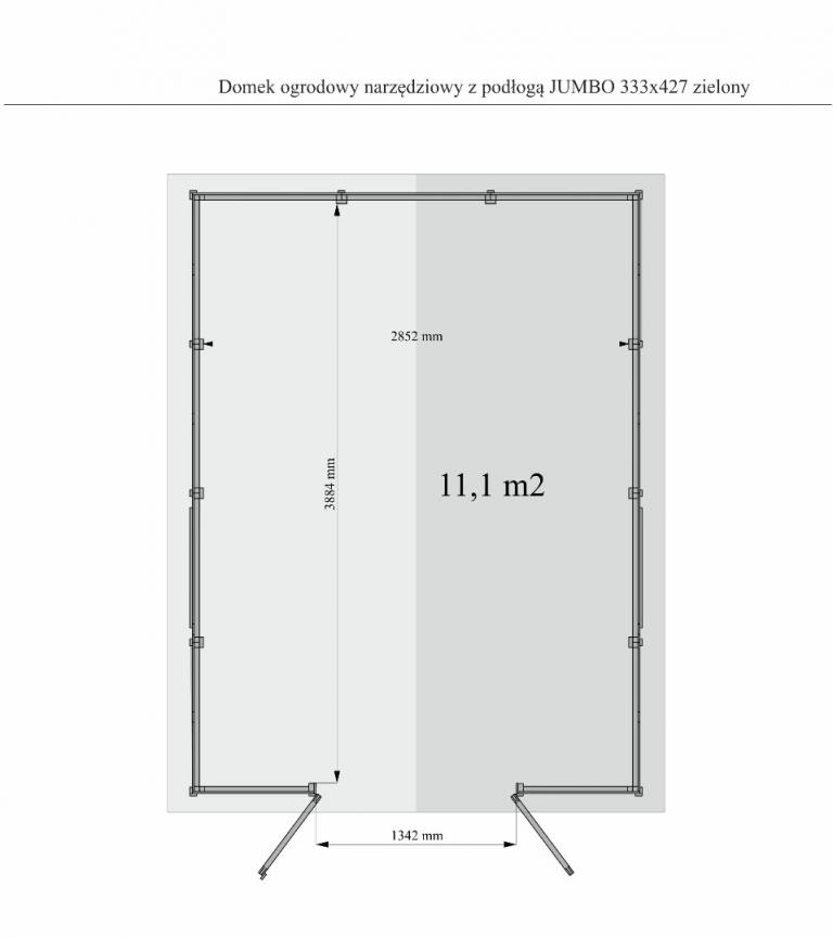 Domek Ogrodowy Narzędziowy Z Podłogą Jumbo 333x427 Brązowy