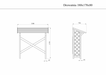 Wymiary drewutni: rysunek techniczny