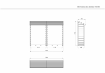 Drewutnia podwójna MAXI - rysunek techniczny