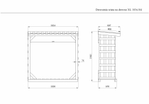 Wymiary drewutni 184x183x81 cm