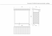 Drewutnia wiata na drewno z podłogą i kratką 213x96  3,5m3