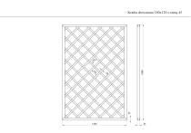 Kratka drewniana 180x120 z ramą 45