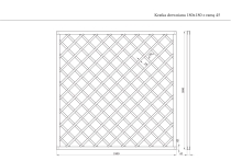 Kratka drewniana 180x180 z ramą 45