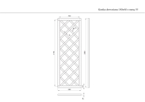 Kratka drewniana 180x60 z ramą 25