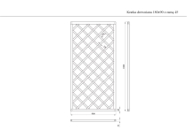 Kratka drewniana 180x90 z ramą 32