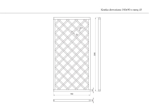 Kratka drewniana 180x90 z ramą 45