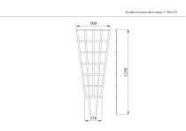 Kratka drewniana ścienna  V 50x125