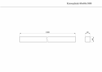 Kantówka o wymiarach 180x6x6 cm