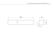 Krawędziak słupek ogrodzeniowy 90x90x1800 brązowy