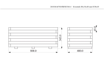 Kwietnik drewniany 80x34x40 czarny