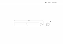 Rysunek techniczny z wymiarami palika okrągłego