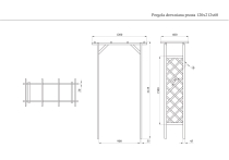 Pergola drewniana prosta 120x212x60