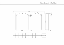 Pergola prosta: 450x233x60 cm