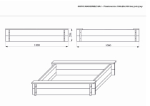 Piaskownica 100x20x100 bez pokrywy