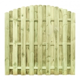 Płot drewniany deskowy HOLENDER łuk 180x180x4,8 naturalny