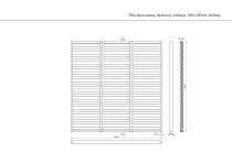 Płot drewniany deskowy żaluzja 180x180x6 naturalny