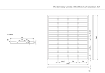 Płot drewniany szczelny 180x200x4,5x4,5 naturalny L10,5