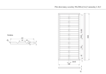 Płot drewniany szczelny 90x200x4,5x4,5 naturalny L10,5