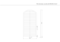 Płot  szczelny łuk 180x90x3,5x4,5 brązowy L60