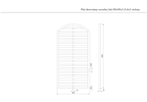 Płot  szczelny łuk 180x90x3,5x4x5 naturalny L60