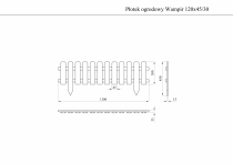 Obrzeże trawnikowe ze sztachetek: 120 x 30 cm