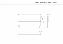 Płotek ogrodowy o długości 55 cm i wysokości 14 cm (nad ziemią)