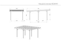 Rysunek techniczny wiata garażowa